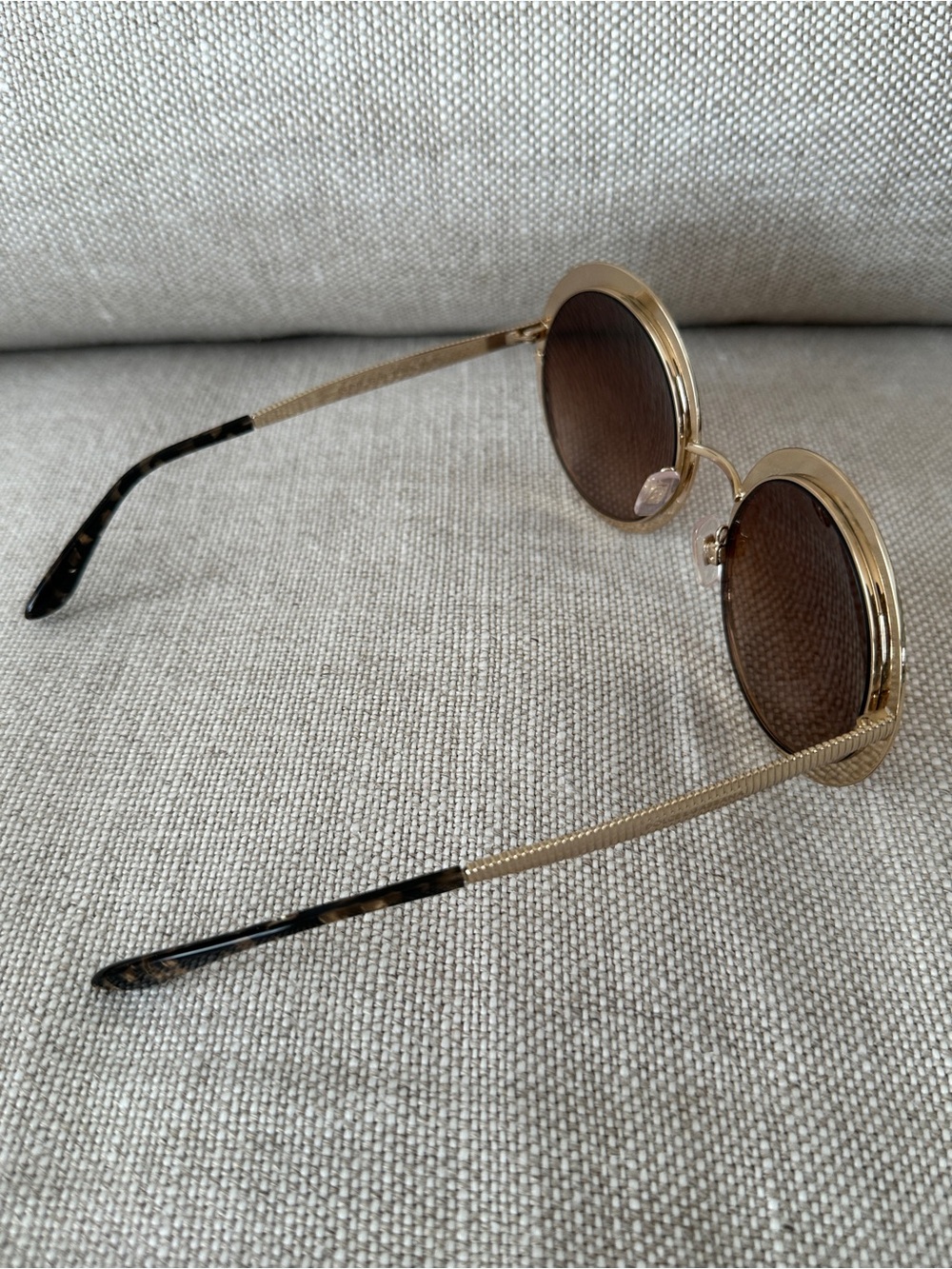 Dolce & Gabbana Gold Tone/Havana DG2179 Round Sunglasses - Picture 3 of 16